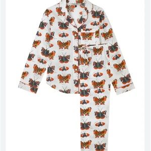 “Their Nibs” 100% cotton long sleeve. White, British butterfly pattern.